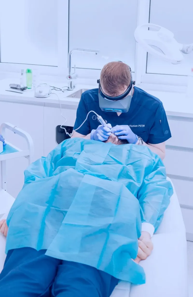Extraction des greffons par le médecin